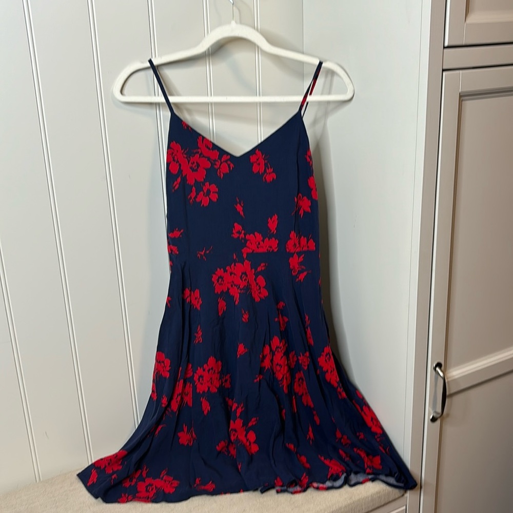 GAP blue and red floral dress, size XS